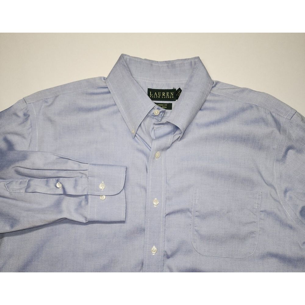LAUREN RALPH LAUREN‎ LONG SLEEVE BUTTON DOWN SIZE 17.5 (XL)